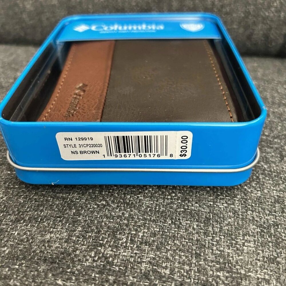 NEW Columbia Mens Bi-fold RFID Leather Wallet Brown #31CP220020 - Picture 4 of 5